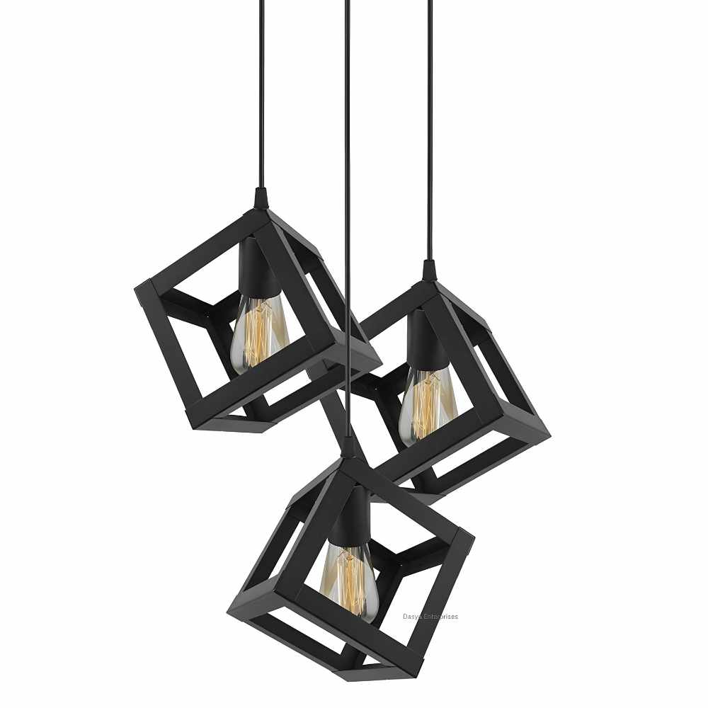 3-in-1 Rectangular Cube Hanging Lamp
